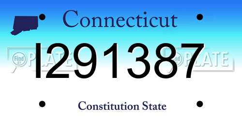 I291387 Connecticut License Plate