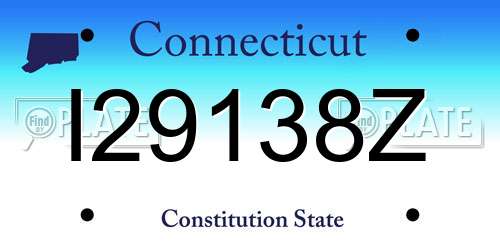 I29138Z Connecticut License Plate