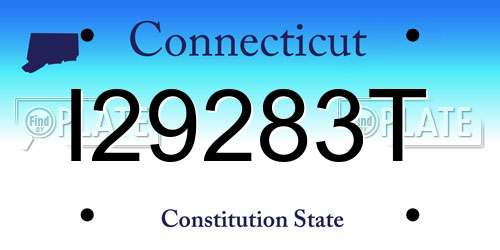I29283T Connecticut License Plate