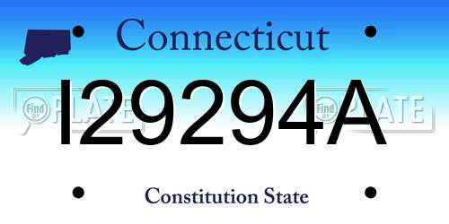 I29294A Connecticut License Plate
