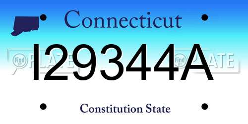 I29344A Connecticut License Plate