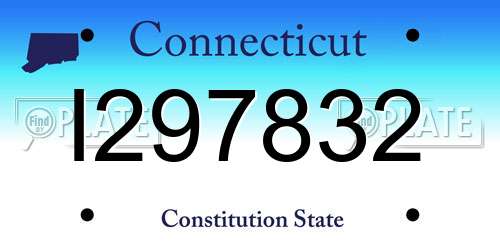 I297832 Connecticut License Plate