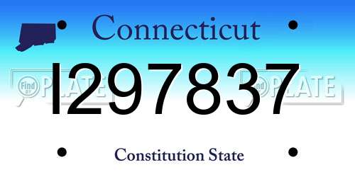 I297837 Connecticut License Plate