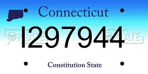 I297944 Connecticut License Plate