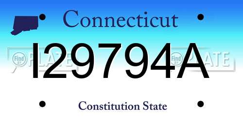 I29794A Connecticut License Plate