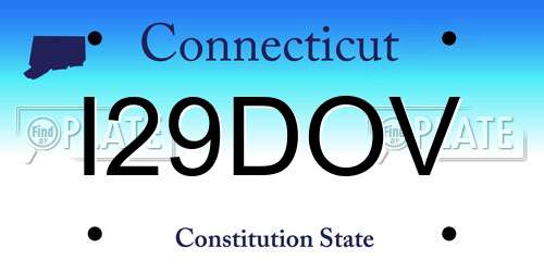 I29DOV Connecticut License Plate