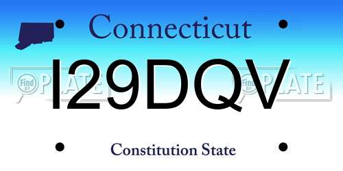 I29DQV Connecticut License Plate