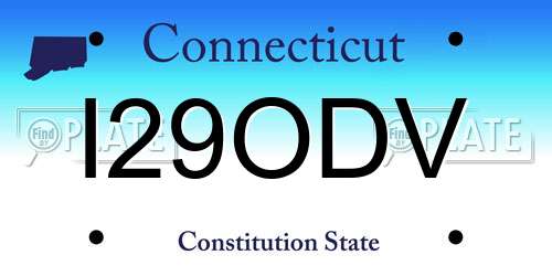 I29ODV Connecticut License Plate