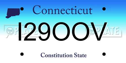 I29OOV Connecticut License Plate