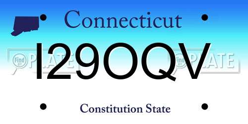 I29OQV Connecticut License Plate