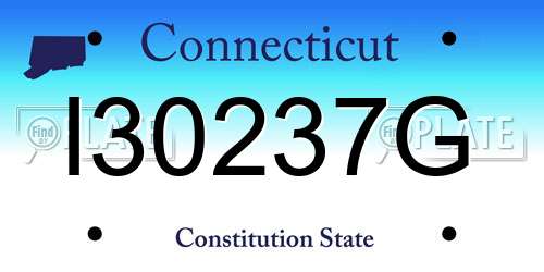 I30237G Connecticut License Plate