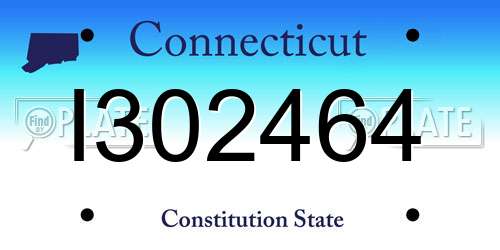 I302464 Connecticut License Plate