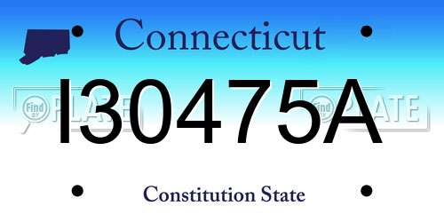 I30475A Connecticut License Plate