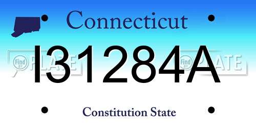 I31284A Connecticut License Plate