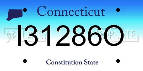 I31286O Connecticut License Plate