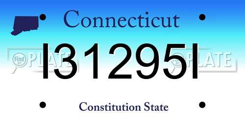 I31295I Connecticut License Plate