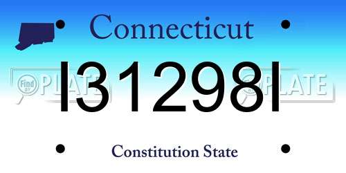 I31298I Connecticut License Plate