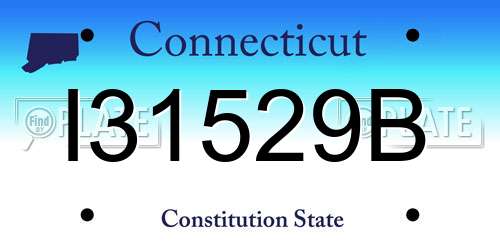 I31529B Connecticut License Plate