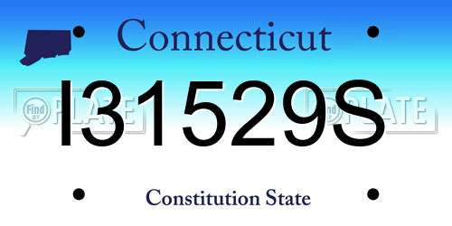I31529S Connecticut License Plate