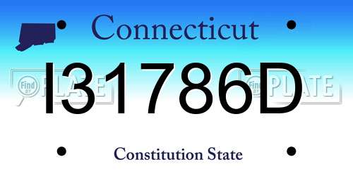 I31786D Connecticut License Plate