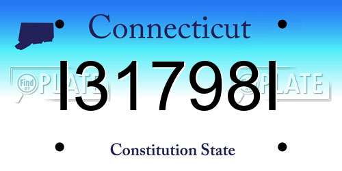 I31798I Connecticut License Plate