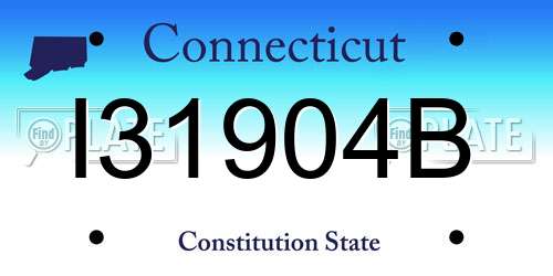 I31904B Connecticut License Plate