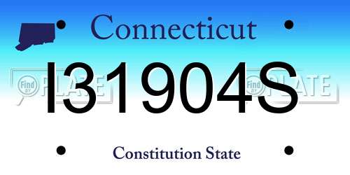 I31904S Connecticut License Plate