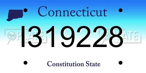 I319228 Connecticut License Plate