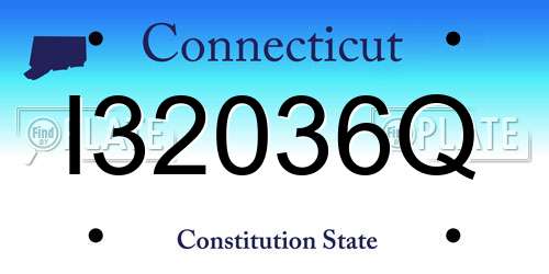 I32036Q Connecticut License Plate