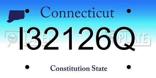 I32126Q Connecticut License Plate