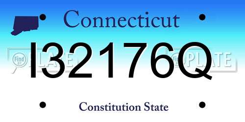 I32176Q Connecticut License Plate