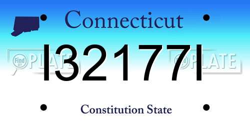 I32177I Connecticut License Plate