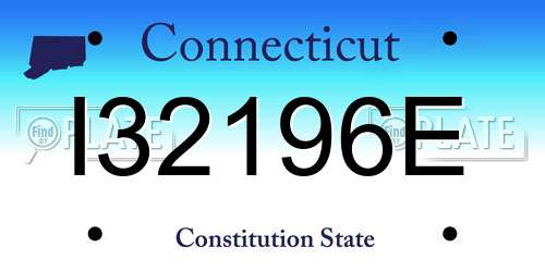 I32196E Connecticut License Plate
