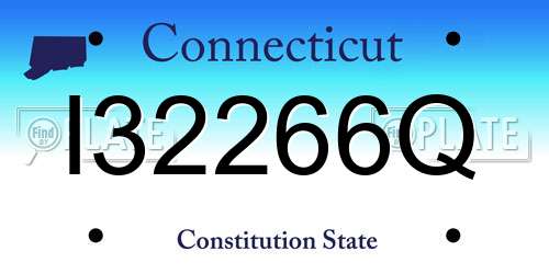 I32266Q Connecticut License Plate