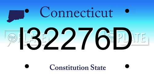 I32276D Connecticut License Plate