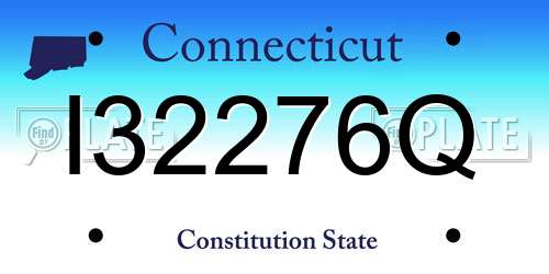 I32276Q Connecticut License Plate