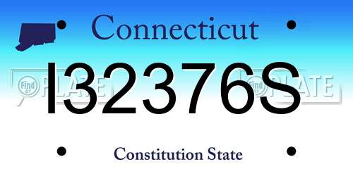 I32376S Connecticut License Plate