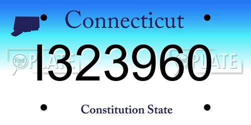 I323960 Connecticut License Plate