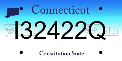 I32422Q Connecticut License Plate