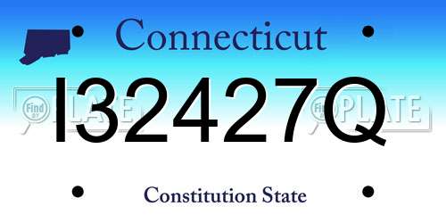 I32427Q Connecticut License Plate