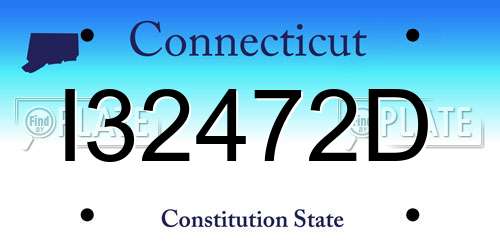 I32472D Connecticut License Plate