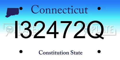I32472Q Connecticut License Plate