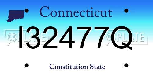 I32477Q Connecticut License Plate