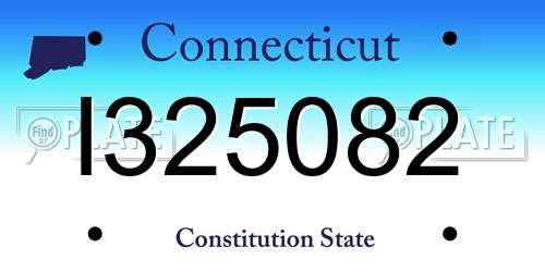 I325082 Connecticut License Plate