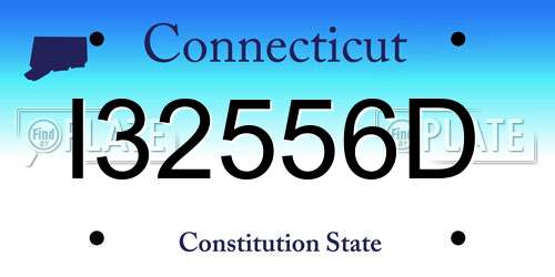 I32556D Connecticut License Plate