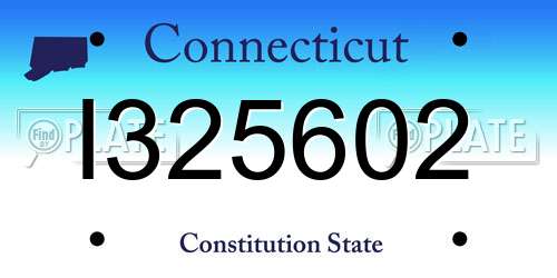I325602 Connecticut License Plate