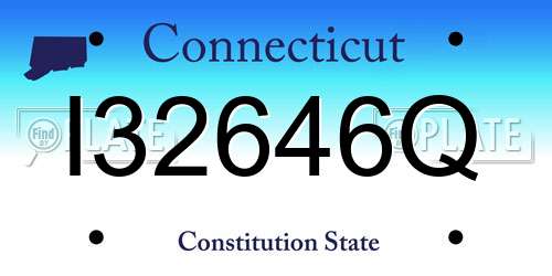 I32646Q Connecticut License Plate