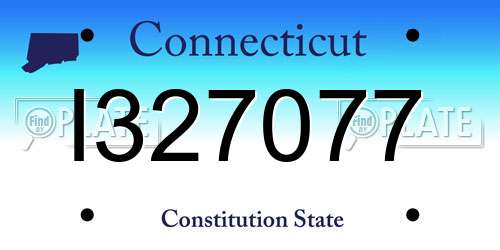 I327077 Connecticut License Plate