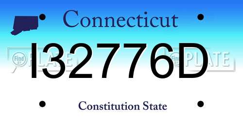 I32776D Connecticut License Plate