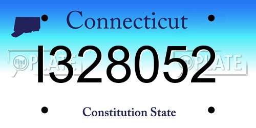 I328052 Connecticut License Plate